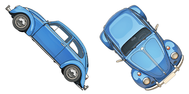 Classic Light Blue Volkswagen Beetle Cursor