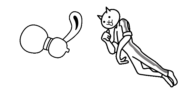 The Battle Cats Kung Fu Cat & Drunken Flask Animated Cursor
