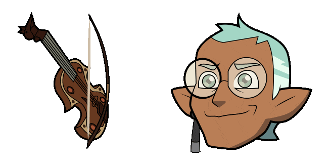 The Owl House Raine Whispers & Violin Animated Cursor