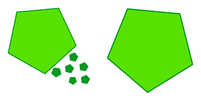Just Shapes & Beats Green Pentagon Animated Cursor