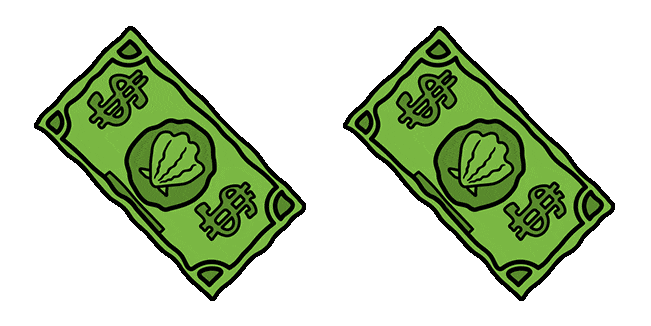 SpongeBob Krusty Krab Dollar Animated Cursor