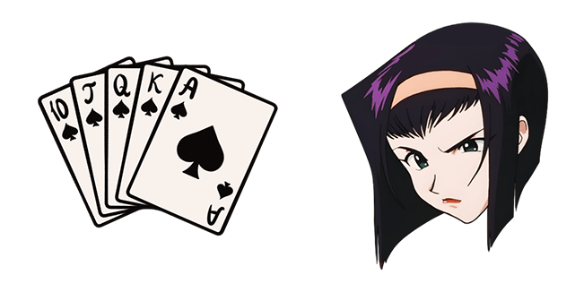 Cowboy Bebop Faye Valentine & Cards Cursor