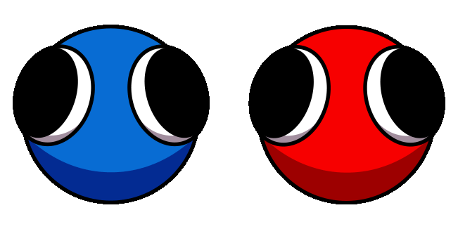 Rainbow Friends Blue & Red Lookies Animated Cursor
