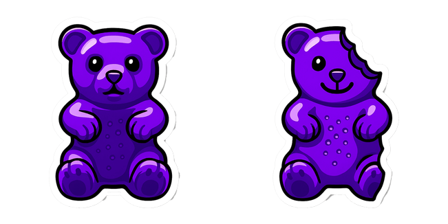 Purple Gummy Bear Cursor