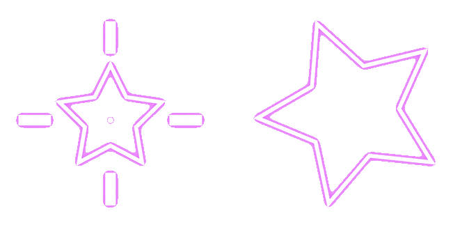 Neon Star Crosshair Animated Cursor