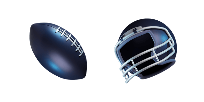 Rugby Ball & Helmet 3D Cursor