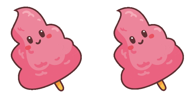 Kawaii Pink Ice Cream Animated Cursor