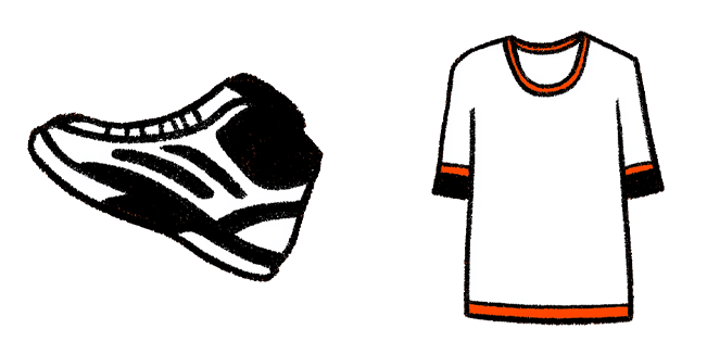 Black & White Sneaker & Retro T-shirt Cursor