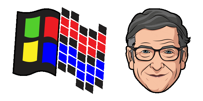 Bill Gates & Windows 95 Logo Animated Cursor