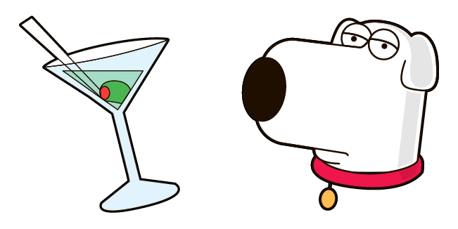Family Guy Brian Griffin & Cocktail Cursor