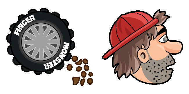 Hill Climb Racing Bill Newton & Wheel Animated Cursor