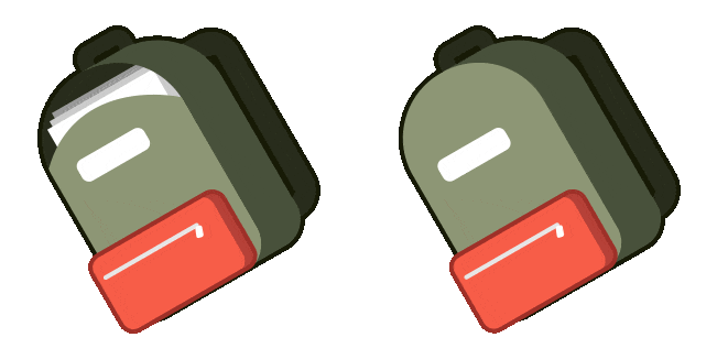 School Bag Animated Cursor