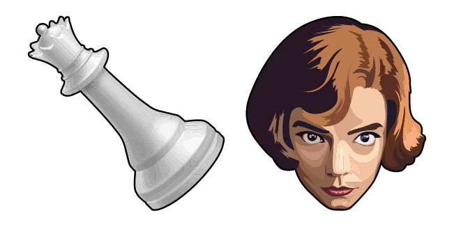 The Queen's Gambit Beth Harmon & Queen Chess Piece Cursor