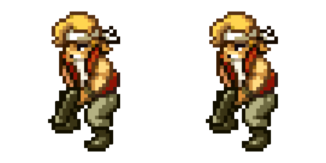 Metal Slug Marco Rossi Pixel Animated Cursor