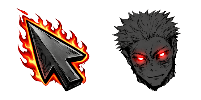 Jujutsu Kaisen Sukuna Red Eyes & Fire Arrow Cursor