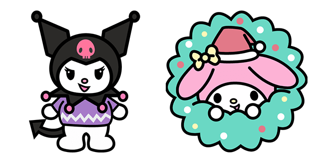 Winter Sanrio Kuromi & My Melody Cursor