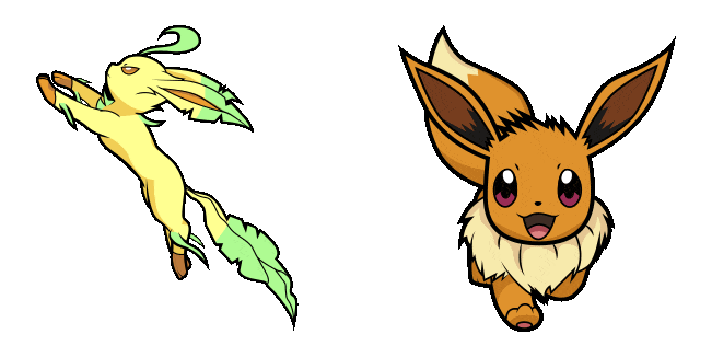 Pokemon Leafeon & Eevee Animated Cursor