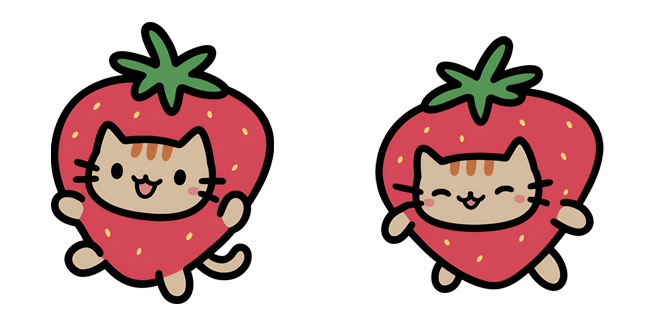 Cute Strawberry Cat Cursor