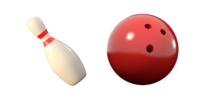 Bowling Pin & Red Bowling Ball 3D Cursor