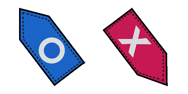 Squid Game O & X Symbol Patches Animated Cursor