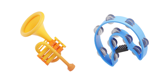 Trumpet & Tambourine 3D Cursor