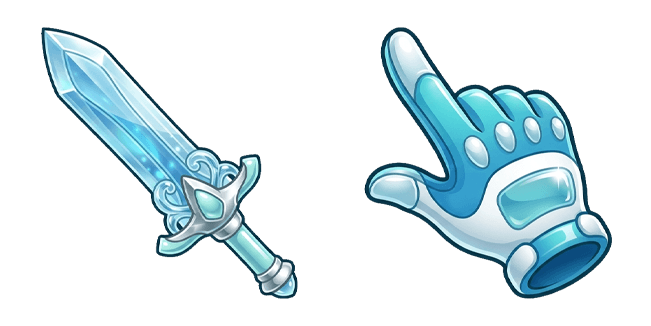 Crystal Ice Sword & Cyber Hand Cursor