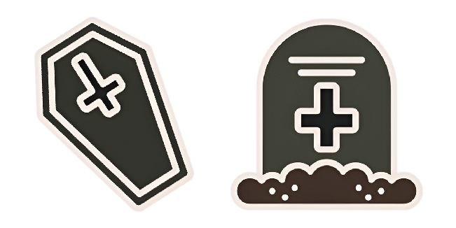 Halloween Dark Coffin & Tombstone Cursor