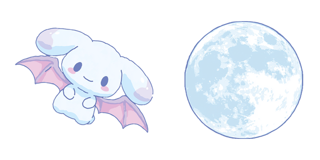 Halloween Cinnamoroll Bat & Full Moon Cursor