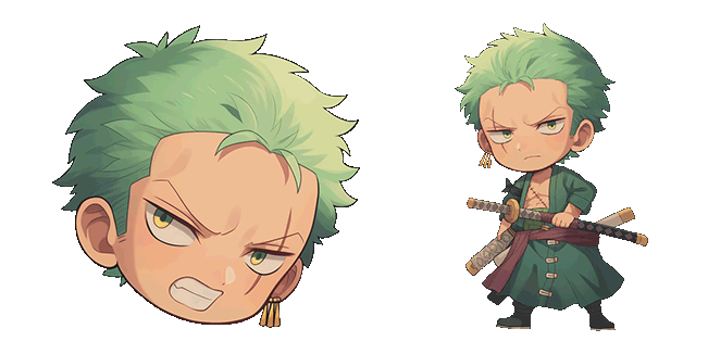 One Piece Chibi Roronoa Zoro Animated Cursor