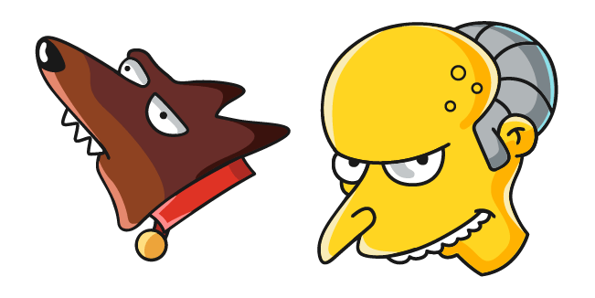 The Simpsons Mr. Burns & Hound Dog Cursor