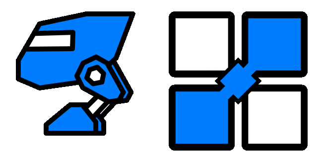 Geometry Dash Robot 2 & Cube 15 Animated Cursor