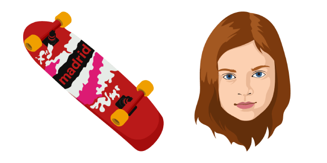 Stranger Things Max Mayfield & Skateboard Cursor