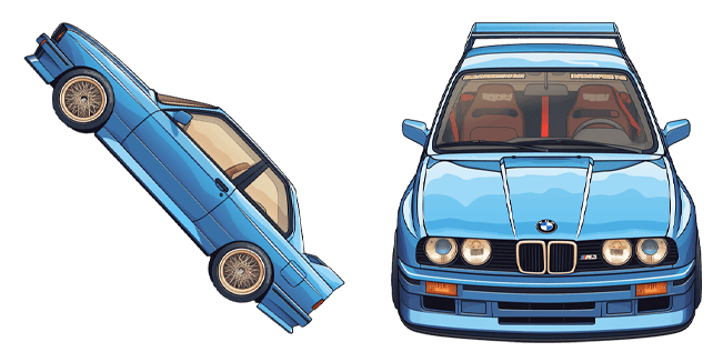 Blue BMW M3 E30 Cursor