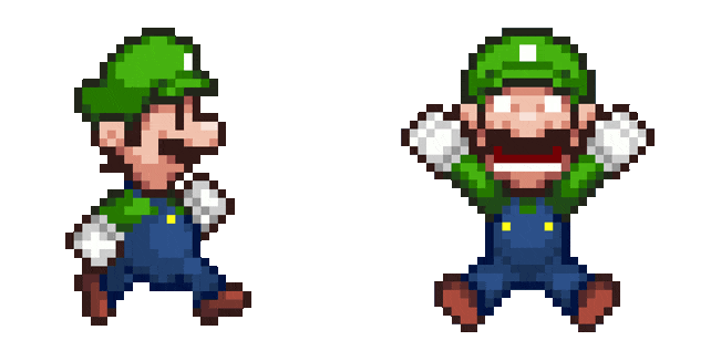 Super Mario Luigi Pixel Animated Cursor