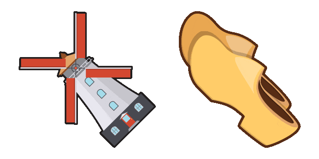 Netherlands Windmill & Klomp Animated Cursor