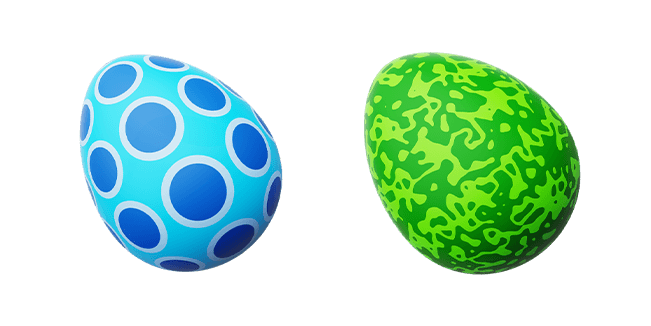 Blue Easter Egg & Green Easter Egg 3D Cursor