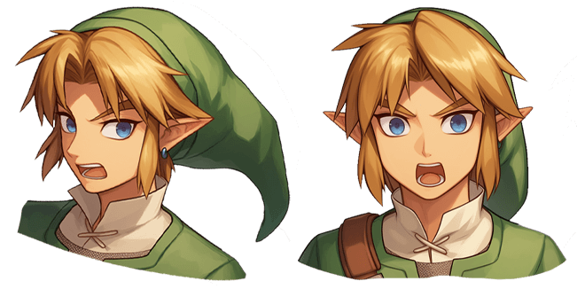 Legend of Zelda Screaming Link Cursor
