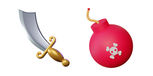 Pirate Sword & Red Bomb 3D Cursor
