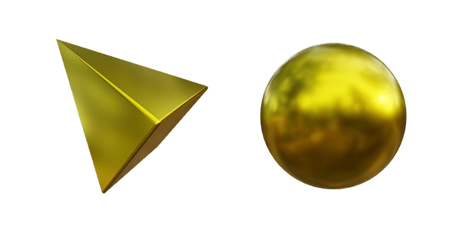 Golden Prism & Ball 3D Cursor