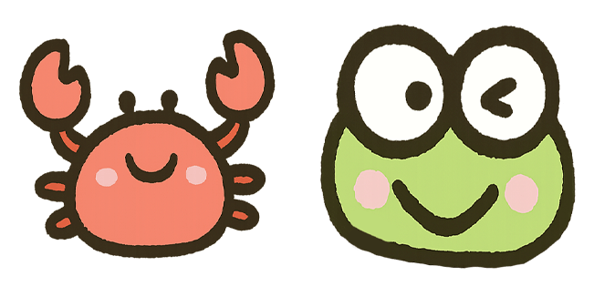 Kawaii Crabby & Keroppi Cursor