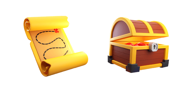 Adventure Map & Treasure Chest 3D Cursor