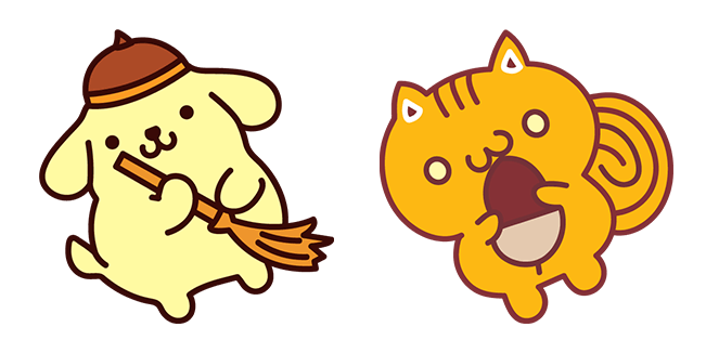 Sanrio Fall Pompompurin & Bagel Cursor