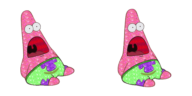 Glitters Surprised Patrick Meme Animated Cursor