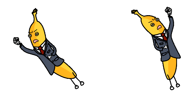 Banana in Suit Animated Cursor