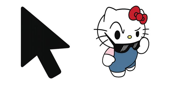 Sanrio Raised Eyebrow Hello Kitty Cursor