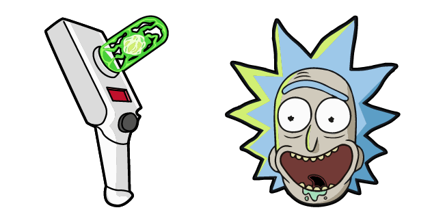 Rick and Morty Rick Sanchez & Portal Gun Cursor