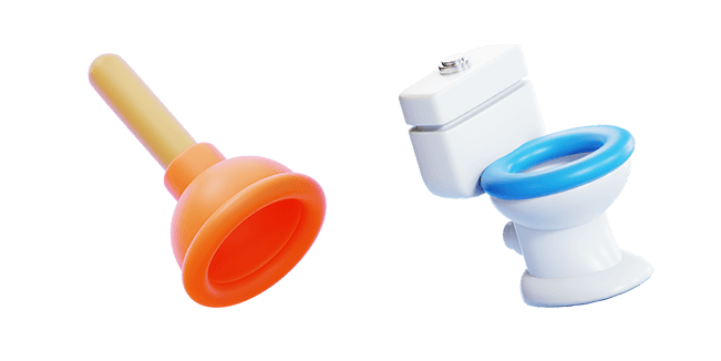 Plunger & Toilet 3D Cursor