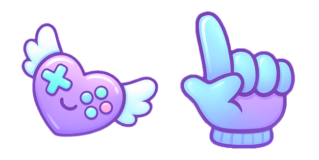 Kawaii Gamer Aesthetic Purple Cursor