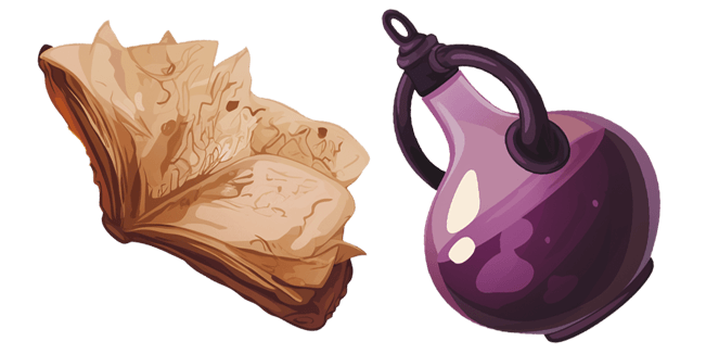 Enchanted Book & Flask Cursor