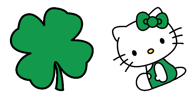 Sanrio St. Patricks Day Hello Kitty & Lucky Clover Animated Cursor